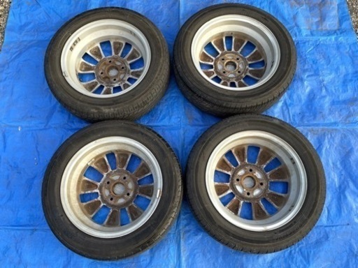 ☆スズキ MH23S ワゴンR 純正アルミホイール 14インチ 4.5J +45 PCD100 155/65R14 車検 スタッドレス用等☆