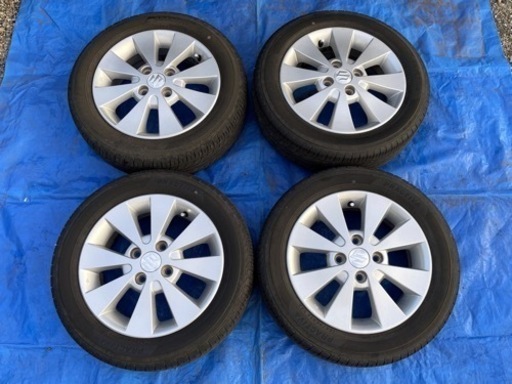☆スズキ MH23S ワゴンR 純正アルミホイール 14インチ 4.5J +45 PCD100 155/65R14 車検 スタッドレス用等☆