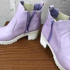 ☆値下げ☆O2310-377LAGRACE MART ペコスブーツ サイドジップ  Mサイズ シミ有り 内側破れの画像