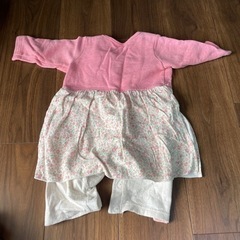 花柄ワンピロンパース70の画像