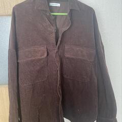 極美品 GU CPOシャツ シャツ 茶色 ブラウン コーデュロイ 秋冬