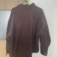 極美品 GU CPOシャツ シャツ 茶色 ブラウン コーデュロイ 秋冬の画像
