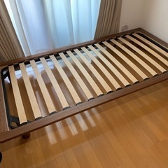 無印良品　木製ベッドフレーム　シングル　ウォールナット