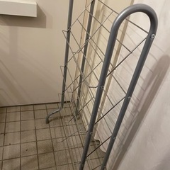 【無料】靴箱　山善　シューズラック　スリム　シルバー　8足の画像