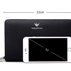 【新品】高級 イタリア 長財布 本革 小銭入れ付き 多機能 携帯 大容量 2way チェーン付き ダブルラウンドファスナー セカンドバッグ メンズ レザー クラッチウォレットの画像