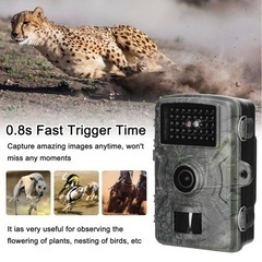 【新品】Hosioe 16MP1080Pポータブル昼夜写真ビデオ撮影トレイルカメラ多機能屋外狩猟動物観察家監視カメラ写真ビデオ撮影IP66防水38赤外線カメラの画像