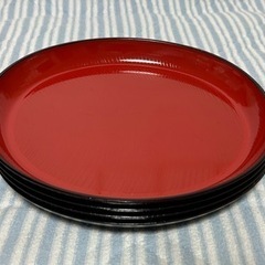 【お値下げ】　
おぼん　トレイ　楕円形　トレー　4枚セット