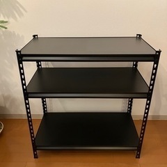 取引中_【値下】スチールラック(ブラック)の画像