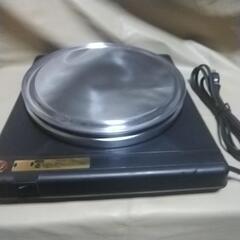 電気保温加熱プレート＆両手鍋22cm新品未使用品お話中です。の画像