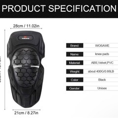 【新品】WOSAWE (モサウェ) オートバイ用ひざガード MTBダウンヒル ひざ当て モトクロス すね当ての画像
