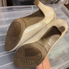 23cm リボン　レース　パンプス　結婚式　パーティにの画像