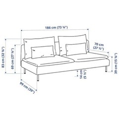 美品　IKEA ソーデルハムン　3人掛け　フィーンスタホワイトの画像