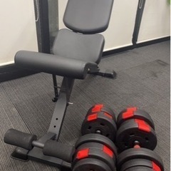 ★中古美品！FLYBIRD トレーニングベンチ&ダンベルセット