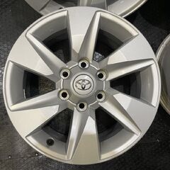 新車外し トヨタ 150系ランクルプラド 後期 純正ホイール 17インチ 4本 7.5J6HPCD139.7+25 ハイエース流用可　(MHA006)の画像