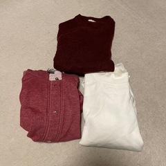 〇円　Ｌサイズ　GU など　メンズ　服３点　セーター　パーカーなど