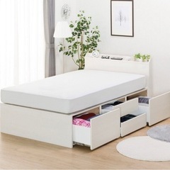 決まりました】ニトリ セミダブルベッドフレーム ジオチェスト