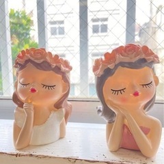 【1セット限り】女の子 鉢植え プランター 2こセット かわいい...