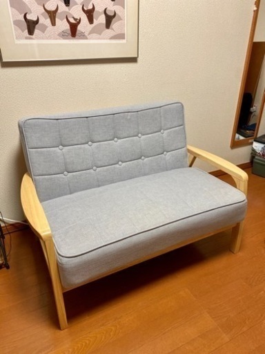 ソファ  グレー 布製