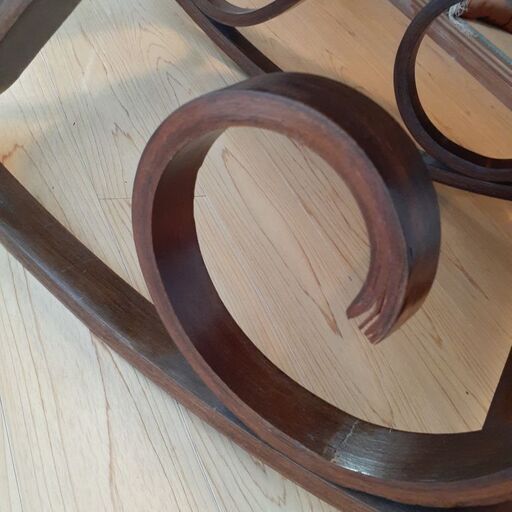 ☆曲げ木 ゴブラン織 花柄 木製 ロッキングチェア☆アンティーク