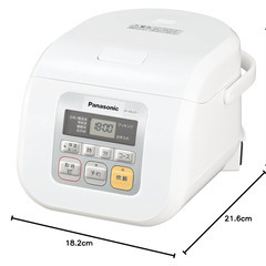 【中古】Panasonic 炊飯器　コンパクトな３合炊き　一人暮...