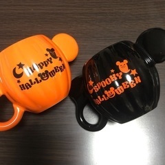 ディズニーストア　ミッキー　ミニー　ハロウィン　ペアマグカップ　かぼちゃ　パンプキンの画像