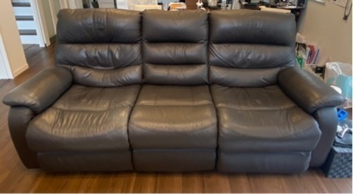 電動リクライニングソファ3人掛け