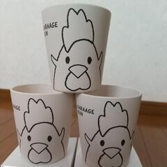 【新品・未使用】LAWSONからあげくんタンブラー 3こセットの画像