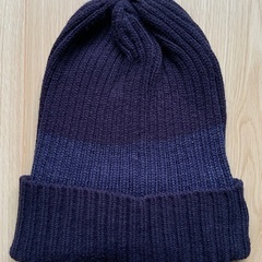 メンズ◇ニットキャップ ニット帽 丸井 57-59cm ネイビーの画像