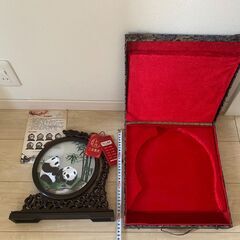【お値下げしました】【パンダ】中国伝統工芸ハンドメイド刺繍の画像