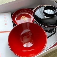 【美品】決定。無料にしました！⭐︎お食い初め食器⭐︎祈祷済の画像