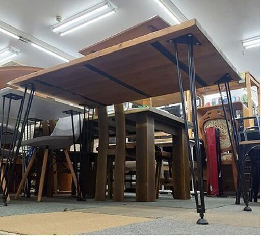 札幌【ヴィンテージ感溢れるダイニングテーブル 】幅120cm 男前系