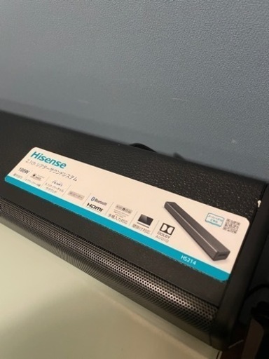 ハイセンス 2.1ch サウンドバー スピーカー HS214 サブウーファー内蔵 Bluetooth/HDMI/ARC対応 2020年モデル ブラック