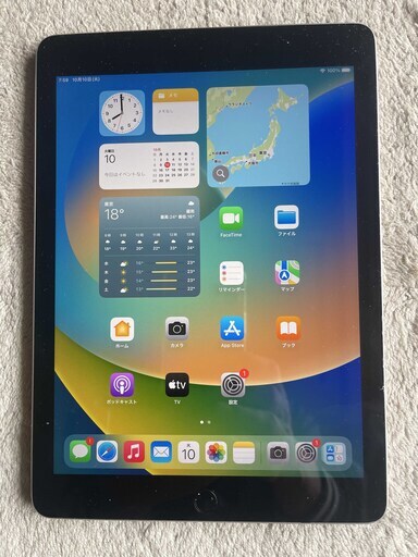 ipad 2017第5 wi-fi ３２GB silver バッテリー１００％　911