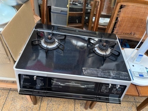 Paloma パロマ ガステーブル ガラストップ IC-66WCK-R 都市ガス 水無両面焼き 右強火力 2口コンロ ガスコンロ