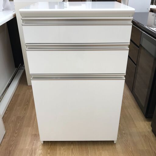 ★ジモティ割あり★ パモウナ キッチンカウンター ホワイト H101×W60×D50 クリーニング済み KJ3239