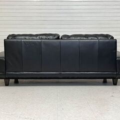 ACTUS 3350(サンサンゴーマル) ソファ　ブラックレザー　ミッドセンチュリーの画像