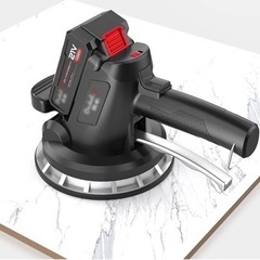 【新品】電気タイル張り機 タイルタイル張り機 タイル振動ツール 自動床敷設ツール 最大吸着量320kg 0.3-2m タイルタイル張り機壁床タイル敷設振動工具大型吸盤付き 六階段調整可,2 x lithium batteriesの画像