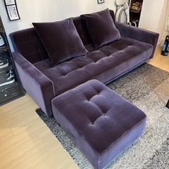 美品　arne オットマン付き（カウチ）３人掛けローソファーセッ...
