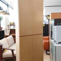 廃番 無印良品/MUJI タモ材 組み合わせて使える木製収納 木製扉付き 大型 キャビネット ハイタイプ 幅80×奥行23×高さ212㎝ 棚板8枚★近隣配送無料 買取帝国 朝霞店 ヤ出