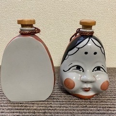 おかめ　徳利　２個の画像