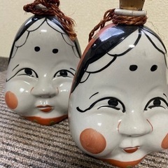 おかめ　徳利　２個