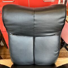 低反発肘付回転座椅子（PVCレザー・ブラック・DCM Japan）の画像