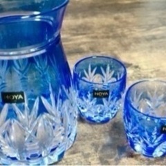 【新品未使用】江戸切子ぐい呑み＆江戸切子徳利の画像