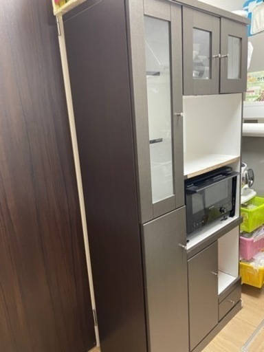 食器棚　一人暮らし　おしゃれ　キッチン　レンジボード　大容量