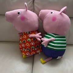 ⭐︎受け渡し先が決まりました　ペッパピッグ、ジョージピッグぬいぐるみの画像