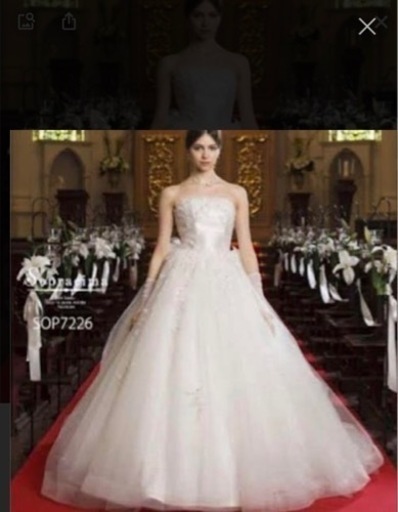 ウェディングドレス Sopracima SOP7226ベール付き　ベール　ドレス　花嫁　結婚式　パーティ