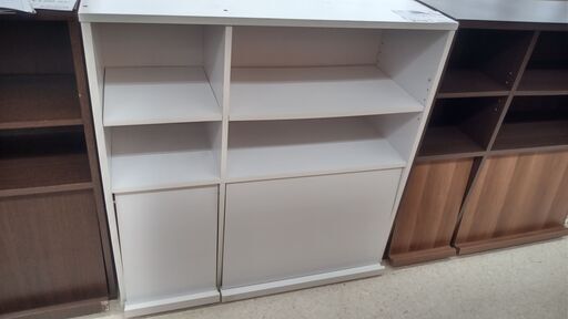 ★ジモティ割あり★  収納棚 白 H91×D34×W92 クリーニング済み TJ2272