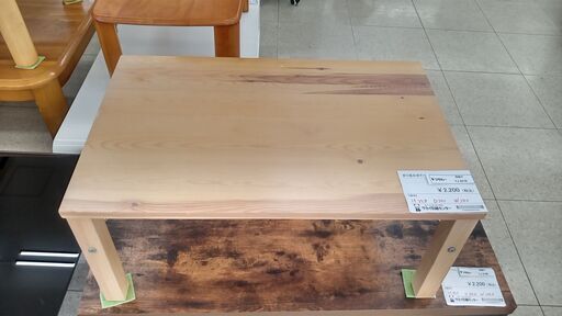 ★ジモティ割あり★  折りたたみテーブル ライトブラウン H35×D50×W78 クリーニング済み TJ2276