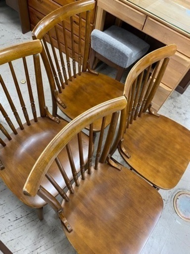 A2310-434 カリモク家具　ダイニングセット　キズ汚れ有　現状お渡し
