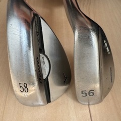 ウェッジ　2本(56度ブリヂストン、58度ミズノ)の画像